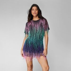 NWT nasty gal beaded dress sz 4